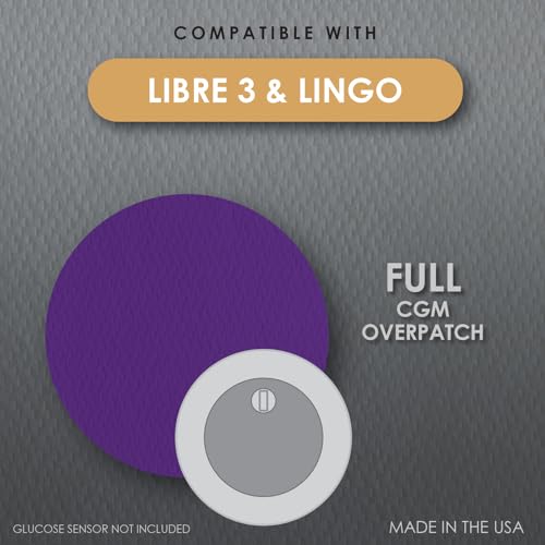 CoverGuard CGM Overpatch | Freestyle Libre 3 | Purple Full Coverage Design| 25-Count | Waterproof Adhesive | Anti-Fray | Easy Application & Removal | Made in USA | Sensor Protection by CoverGuard - Image 2