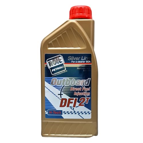 1 Litro di Roil Outboard 2T DFI - ►Lubrificante per Motori Evinrude -Johnson E-TEC e Fuoribordo Gruppo BRP◄ - Olio 100% Sintetico - Per motori di ULTIMA Generazione ad INIEZIONE Diretta