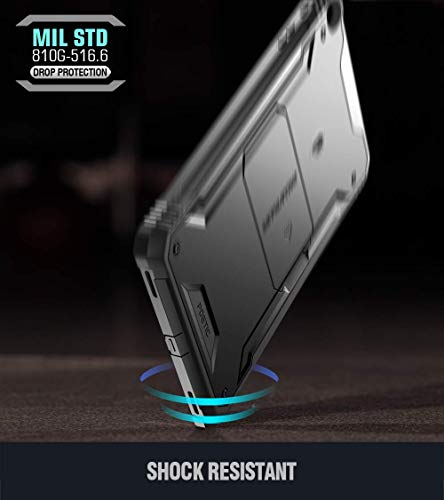 Galaxy Tab A 10.1 (2019 Model# Sm-T510 T515 Only) Rugged Case With Kickstand, Built-In-Screen Protector, Revolutions, Poetic Full Body Heavy Duty Shockproof Protective Cover, Black #TOP7