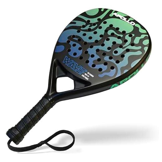 Pala de pádel Apollo 12K Wave - Pala de pádel para Jugadores Principiantes y avanzados, Pala de Carbono para Hombre y Mujer