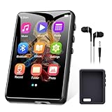 128GB MP3 Player with Bluetooth 5.4, 2.4 inch Full Touchscreen Portable Music Player HiFi Lossless Digital Audio Player with Speaker, FM Radio, E-Book, Earphones Included