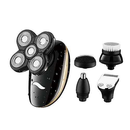WOONEKY 1set Rasoio Elettrico Ricaricabile Macchinetta Da Barba e Lavabile Tagliacapelli Multifunzionale Con Teste Rotanti Per Uomo Rasatura Secco e Umido Design Ergonomico e Pratico