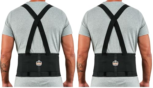Image of Ergodyne ProFlex 1650 Back Support Belt, 7.5 inch Elastic, Adjustable, Removeable Straps (Pack of 2)