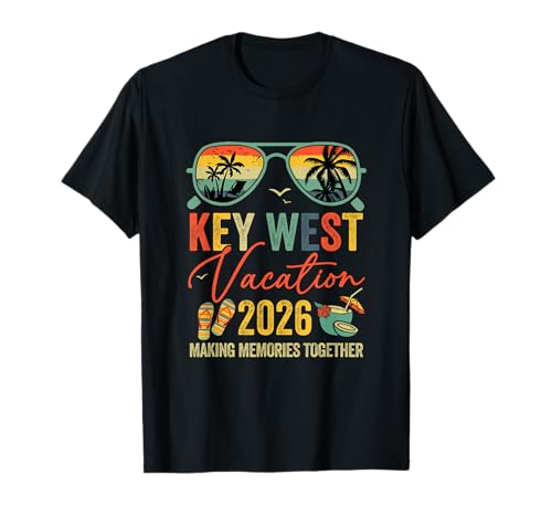 Retro Key West Vacation 2026 Memories Matching Group Trip T-Shirt