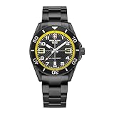 Cette montre dispose d'un mouvement à quartz suisse de haute qualité, d'un verre minéral trempé, d'une couronne vissée et d'une lunette fixe qui lui confère une grande fiabilité et durabilité.