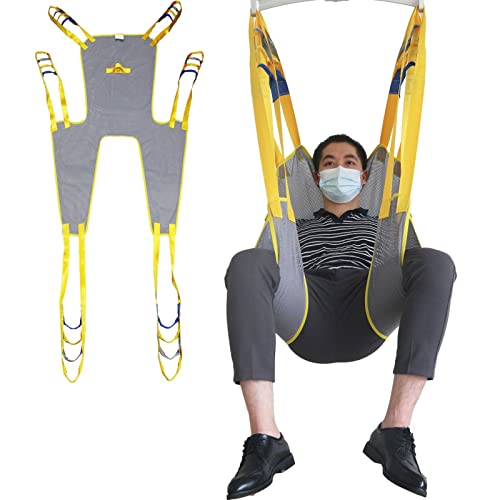 Niczu Imbracatura per Sollevamento Toilette, Sollevatore per Vasca da Bagno per Pazienti Imbracatura per Gambe Divise, Imbracatura per Sollevamento Paziente in Rete per Disabili,L