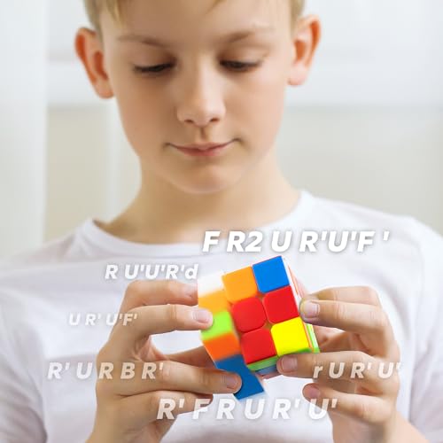 Image of D-FantiX Magnetic Speed Cube 3x3x3, Professional Stickerless Smooth Magic Cube with Magnets, Adult Brain Teaser Fidget Toys, Birthday Gifts for Kids 5-8-12, Teen Travel Activity Toy for Boys Girls