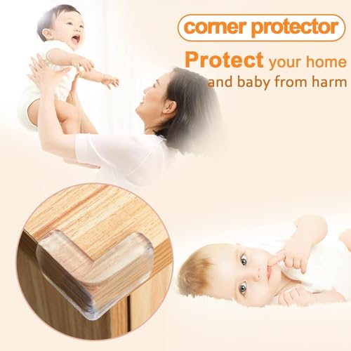 Image of Zeccorp Pack of 8 Silicone Corner Protectors | Baby Proofing Edge & Corner Guards for Sharp Edges, Table, Bed & Furniture | Child Safety Cushion for Baby Proofing - Pack of 8