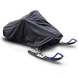 FLR Snowmobile Cover 143x50x47inches Black Dustproof Sled Cover Protection for Snowmobile or Snow Mo