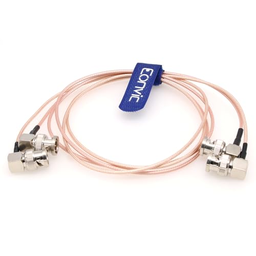 Eonvic 75 Ohm BNC Male Right Angle RG179 Coax Cable for BMCC BMPC Hyperdeck Cameras(1m,2pcs) - Image 2