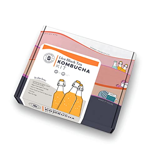 Cultures For Health Black Tea Live Scoby Kombucha Starter Kit | Homemade Probiotic Kombucha Brewing Kit | Non-GMO, Gluten Free, Vegan | Soda Alternative | Rich In Antioxidants and Promotes Gut Health