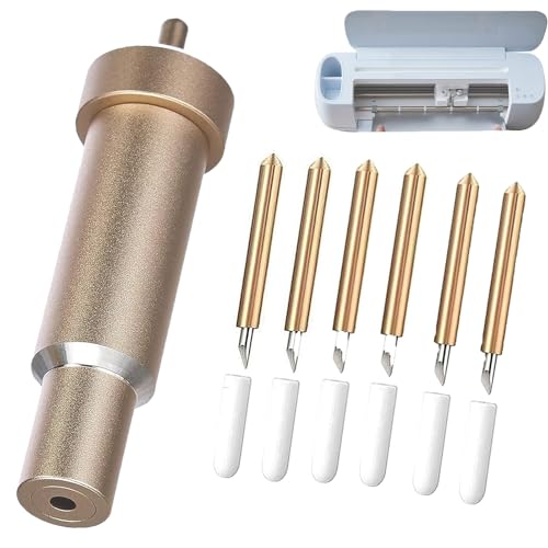 Hoja de corte fino premium + carcasa para Cricut blades, 2 cuchillas de 30°, 2 cuchillas de 45° y 2 cuchillas de 60°, para Cricut Explore Air/Air2/Air3, Maker/Maker 3