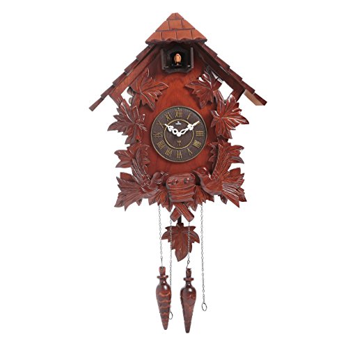 HORO (Imported Brown Wooden Cuckoo Clock with Single Bird and Pendulum