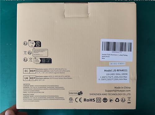 Huepar Tools Heat Gun, Professional Hot Air Gun Kit Dual Temperature 400℃/550℃, 4 Nozzles, Overload Protection, 1.5s Fast Heating, Heat Gun Paint Stripping, Crafts, Shrink, Wrapping,Gift for Women,Men 11 Huepar Tools Heat Gun, Professional Hot Air Gun Kit Dual Temperature 400℃/550℃, 4 Nozzles, Overload Protection, 1.5s Fast Heating, Heat Gun Paint Stripping, Crafts, Shrink, Wrapping,Gift for Women,Men - Image 11