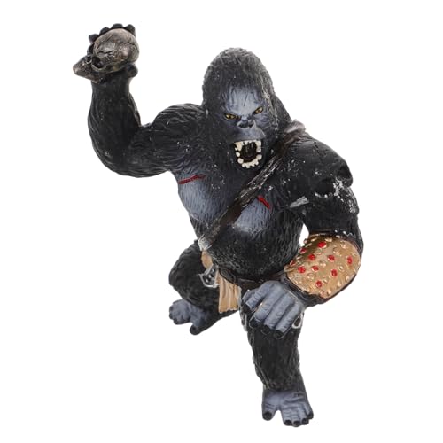 Milisten Estatua De Gorila Figurilla Simios Mimoso Figuras De Animales Etiquetas Animales De Juguete Escultura De Gorila Selva Modelos De Mono De Polivinilo Marrón Claro