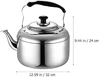 Vista 3 de Tetera para estufa, cafetera de café, caldera de agua de 7.2 L, ollas de té de gran capacidad para estufa, hervidor de agua de acero inoxidable