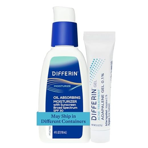 Differin 30 Day Gel & Moisturizer SPF 30 Set, Acne Treatement Gel (15g tube) & MOISTURIZER SPF 30 (2.5 oz), Gentle Skin Care for Acne Prone Skin, Fragrance Free, Non Comedogenic