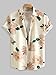 ZAFUL Men Hawaiian Shirt Floral Pattern Short Sleeves Casual Button Down Summer Beach Vacation Shirt