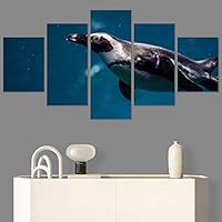 SIGNWIN 5 Panel Canvas Wall Art Peaceful Seas for Home Decorations Ready to Hang - 60