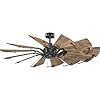 Progress Lighting P250000 129 Springer Collection DC Motor Windmill Farmhouse 60 Inch 12 Blade Ceiling Fan Architectural Bronze