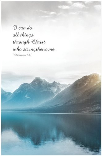 Philippians 4:13 Poster Print. Christian Bible Verse, I can do all things through Christ who strengthens me.
