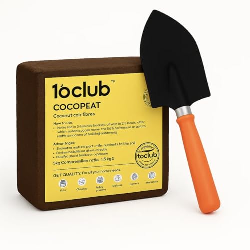 Image of Kraft Seeds by 10CLUB Big Trowel with 5*Cocopeat 100g - Gardener's Essential Kit /Combo for Planting, Transplanting, and Soil Enrichment | Eco-Friendly Garden Tools for Healthy Growth