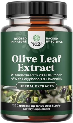 Olive Leaf Extract 600mg - Standardized to 20% Oleuropein - Immune