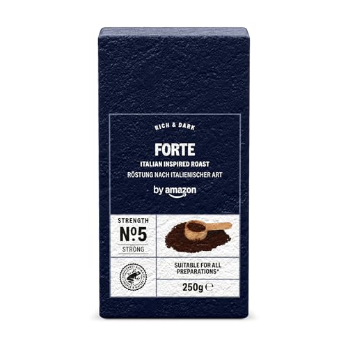 by Amazon Forte Ground Coffee Italian Inspired Roast Strength No. 5 - Strong 250g
