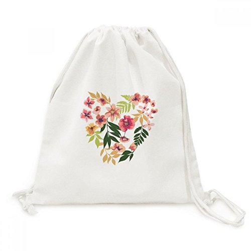 Sac à dos cordon voyage en toile avec imprimé fleurs aquarelle pour femme