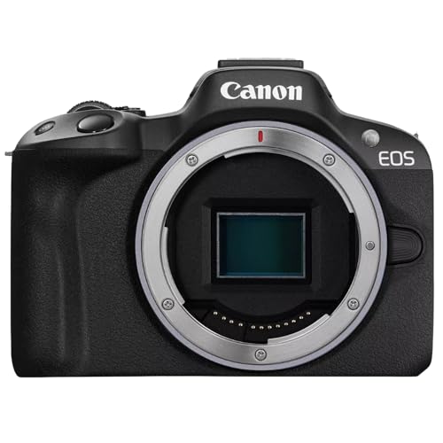 Image of Canon EOS R50 Mirrorless Camera Body (Black) 5811C002 Bundle with Sandisk 128GB Memory Card, Deco Essentials Camera Bag and Photography Guidebook