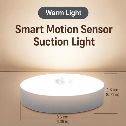 2-Pack Motion Sensor Night Light Plug In USB Rechargeable, Stepless Dimmable, Warm White to Cool White, 120° Wide Angle Detection for Hallway, Bedroom, Bathroom, LED (2, Switch or Motion Sensor) - Image 7