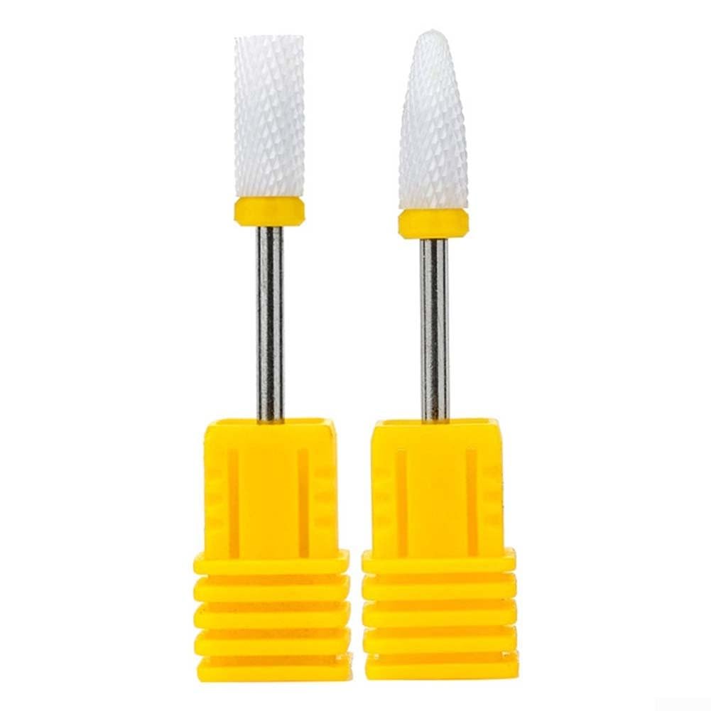 Brocas eléctricas de uñas para máquinas de manicura, cabezales de pulido de metal para cuidado de cutículas y alisado de uñas, color plateado (2 unidades)