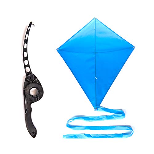 Castakite - Kite and Flying Handle for Kids - Easy to Fly Kite with Reel and String - Integrated Kite Line Winder Grip Wheel - Best Easy Flyer Kite with Long Tail Perfect for The Beach or Park