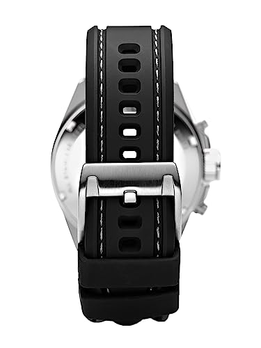 Fossil-Mens-Decker-Quartz-Silicone-Chronograph-Watch-Color-SilverBlack-Model-CH2573IE
