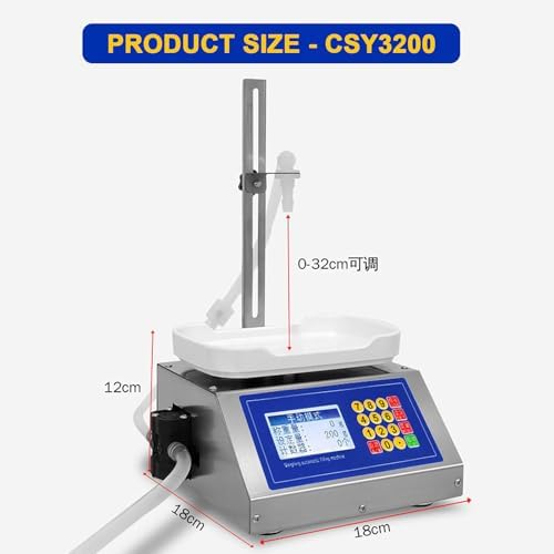 Peristaltic Pump Liquid Filling Machine - 3500ml Perfume, Essential Oil, Lotion, Ink, Nail Polish & Oral Liquid Dispenser for Accurate Weighing & Efficient Filling