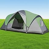 [Platzwunder für bis zu 10 Personen] Mit den großzügigen Maßen von 450 × 215 × 180 cm bietet dieses Zelt bequem Platz für bis zu 10 Personen oder drei Queen-Size-Luftmatratzen. Ob Familienausflug, Festival-Wochenende oder Camping mit Freunden – hier kommt sich niemand in die Quere. Genießt zusammen die Freiheit der Natur – mit Raum zum Wohlfühlen.