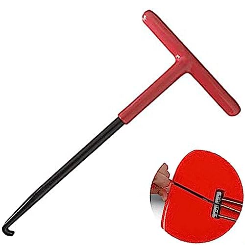 Motorcycle Exhaust Spring Hook Tool T-Handle Type with Rubber Coating,red,16x8.3x1.8 cm