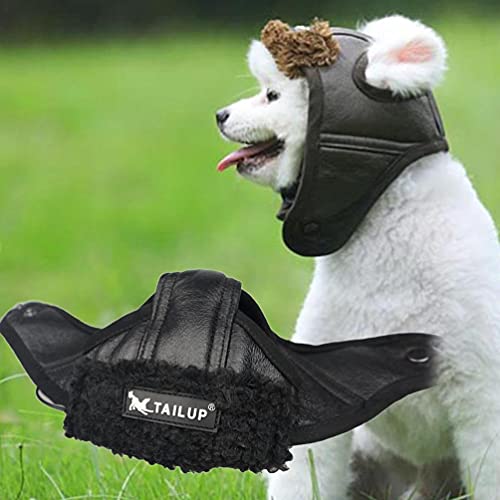 POPETPOP Kreative Fliegermütze Für Kleine Hunde Haustier Kostümkappe Windschutz Winter Warme Pilot Mütze Größe S Für Fotos Partys