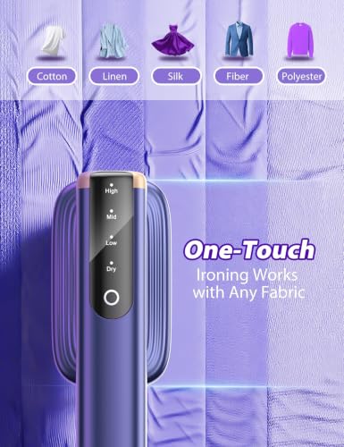 Image of Sundu Travel Steamer for Clothes,35 g /min Steam Quick Wrinkle Removal | Garment Steamer With 180ml Tank,35min Powerful Steam,4 Modes ,Touch Control, LED Display,Portable for Travel & Home Blue