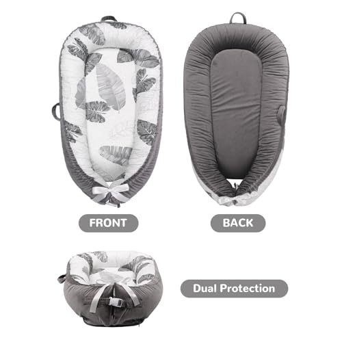 Image of EAQ Baby Lounger, Infant Lounger for Newborn,Portable Baby Nest Cover Breathable & Soft, Newborn Essentials