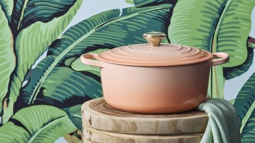 Image of Le Creuset Enameled Cast Iron Signature Round Dutch Oven, 7.25 qt., Peche