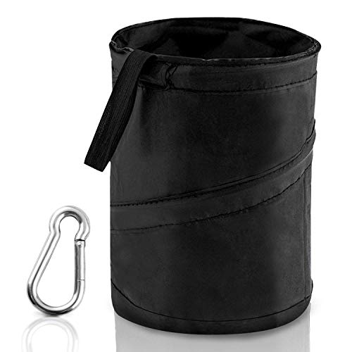 iBayx Waste Bins Car Garbage Can Foldable Car Trash Bag Organizer Universal Traveling Portable Collapsible Pop up Leak Proof Car Trash Can