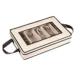 Flatware Storage Case - Durable 5 Compartment Silverware Storage Container Box with Removable Lid and Easy to Carry Handles - Large Capacity Keeps Your Cutlery Organized & Protected - Beige - Image 4