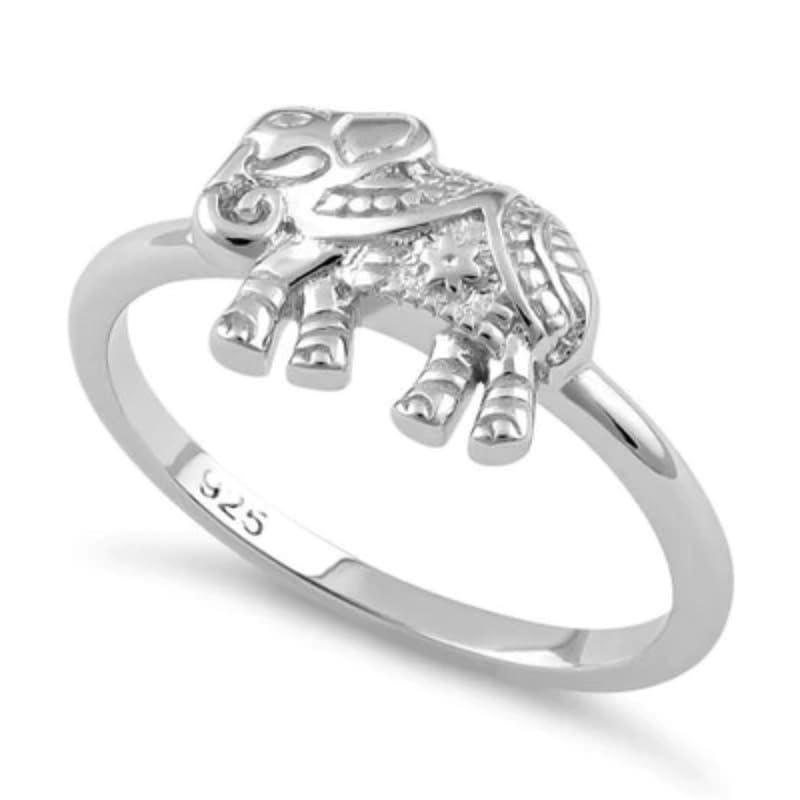 Bague éléphant femme argent sterling cadeau bohème bague empilable