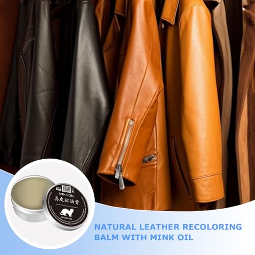 Leather Care Balm - Leather Restoring Cream, Repair Solution | 2.2x1.06 inches Conditioner Natural Formula, Shine treatmant, Protector for Furniture Use