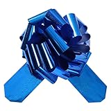 1PC Giant Large Pull Bow Big Glitter Metallic Bow,12 Inch,Great Gift Bows for appliances,Bikes,Table Decorations and Party Events(Blue)