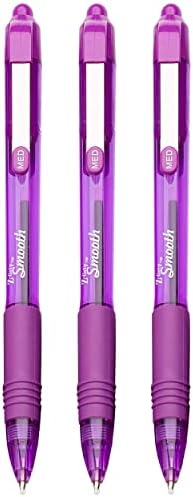 Zebra Z-Grip Smooth - Retractable Ballpoint Pen - 3 Pack - Purple