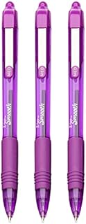 Zebra Z-Grip Smooth - Retractable Ballpoint Pen - 3 Pack - Purple