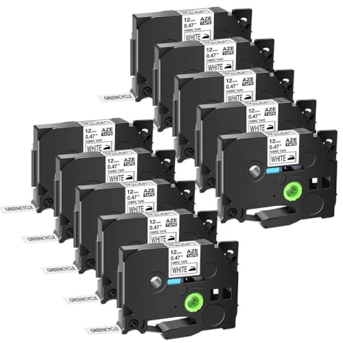 5/10pk�������x�����{�����{��TZ FA231 TZE-FA231 TZE-FA3R for Fabric Tapes Label Printers(10PK Black on White)