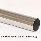 Der Endschalldämpfer besteht aus Edelstahl. Edelstahl wird mit 20% Chrom und 8% Nickel legiert. Der hohe Chromstahlanteil bildet eine dauerhafte Schutzschicht um das EIsen. Somit kann Sauerstoff und Wasser nicht mit dem Eisen reagieren. Hieraus ergibt sich das glänzende, rostfreie Material. Generell ist es unbedingt notwendig, den Auspuff regelmäßig zu reinigen und gegebenenfalls mit einem geeigneten Pflegemittel zu behandeln. Nur so können wir das gepflegte Aussehen auf Dauer gewährleisten.